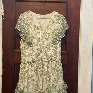 Floral,Short Sleeve,high-low dress